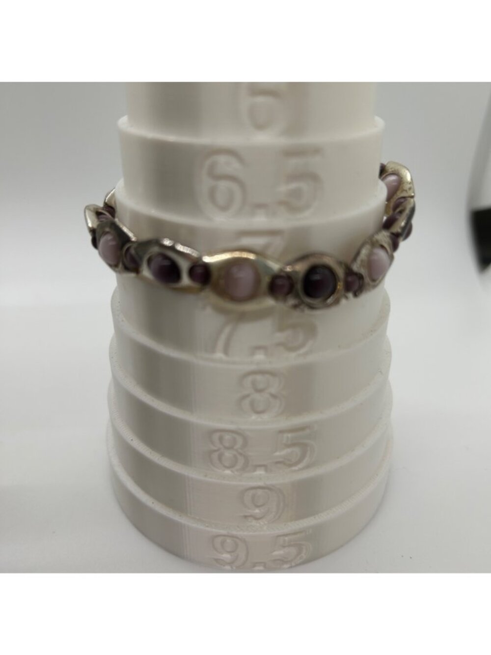 Bohemian Braceley Lot Vintage Silver tone Coin Faux Tiger Eye Leopard Bangle - Picture 16 of 16